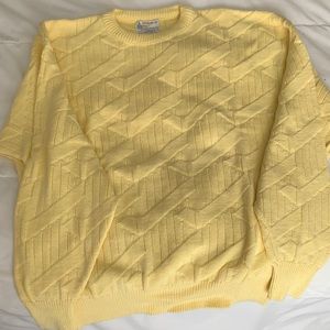 Men’s pastel yellow Vintage cotton sweater